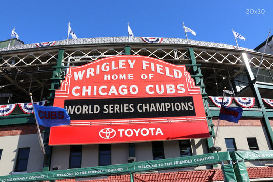 Chicago Cubs World Series picture, large photo or canvas, Wrigley Field print, wall art gift, sports baseball decor 8x10 11x14 20x30 30x45