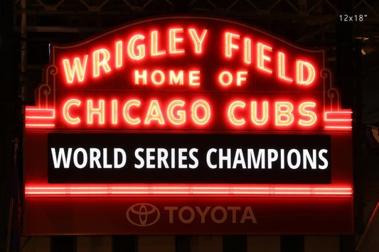 Chicago Cubs World Series Champions, Wrigley Field photo print, sports art photography, baseball gifts, large canvas or paper 5x7 to 40x60"
