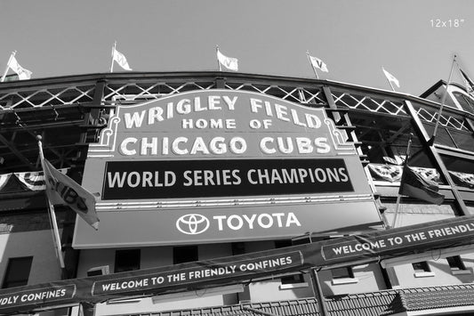 Chicago photo print, Wrigley Field wall art, 2016 Cubs World Series Champions, Chicago Cubs gift, framed art, poster, canvas, 5x7 to 32x48"