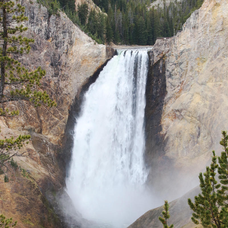 VERTICAL Yellowstone Falls photo print, Wyoming decor, wall art, American West photography, large paper or canvas picture 5x7 to 24x36"