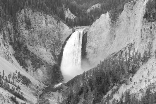 Yellowstone Lower Falls photo print, National Park picture, large Wyoming wall art, American West photography, paper, canvas, 5x7 to 24x36"