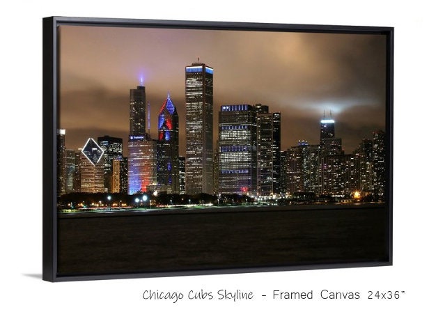 Chicago Cubs Skyline, paper or canvas photo, World Series print, large picture, photography wall art, 5x7 to 30x45 inch, Christmas gift