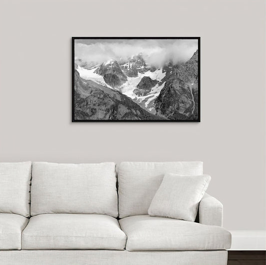 Alaska print, Kenai Peninsula photo, Seward wall art, Alaska picture, black and white mountain photography, paper or canvas, 5x7 to 40x60"
