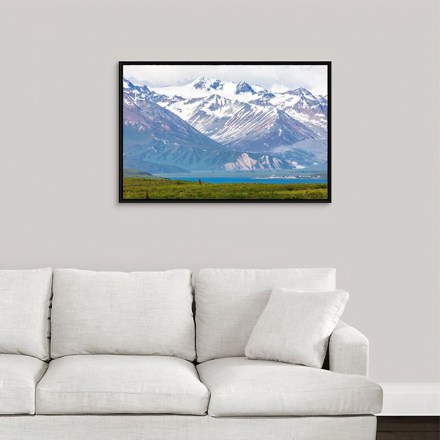 Alaska photo print, mountains and lake photo, mountains photography, Alaska wall art, Alaska decor, paper or canvas picture, 5x7 to 40x60"