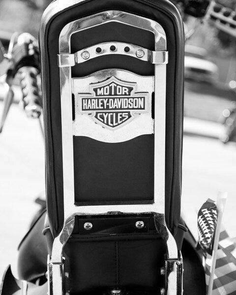 VERTICAL Harley Seat photo print, Harley Davidson motorcycle gift, bike photography wall art decor, paper or canvas, 5x7 to 24x36 32x48