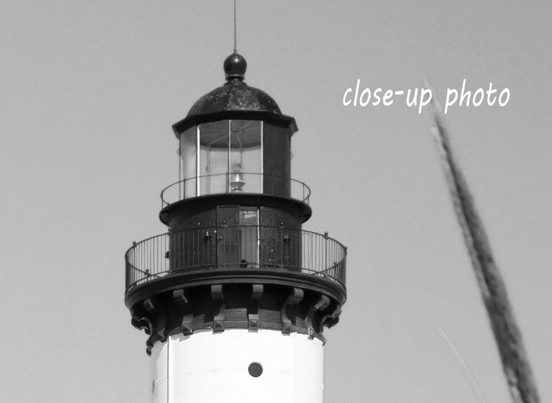 Lighthouse photography, black and white photo print, Lake Michigan wall art, paper or canvas beach house decor 8x10 11x14 16x20 24x36 32x48