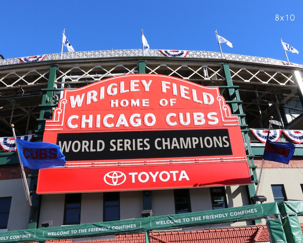 Chicago Cubs World Series picture, large photo or canvas, Wrigley Field print, wall art gift, sports baseball decor 8x10 11x14 20x30 30x45