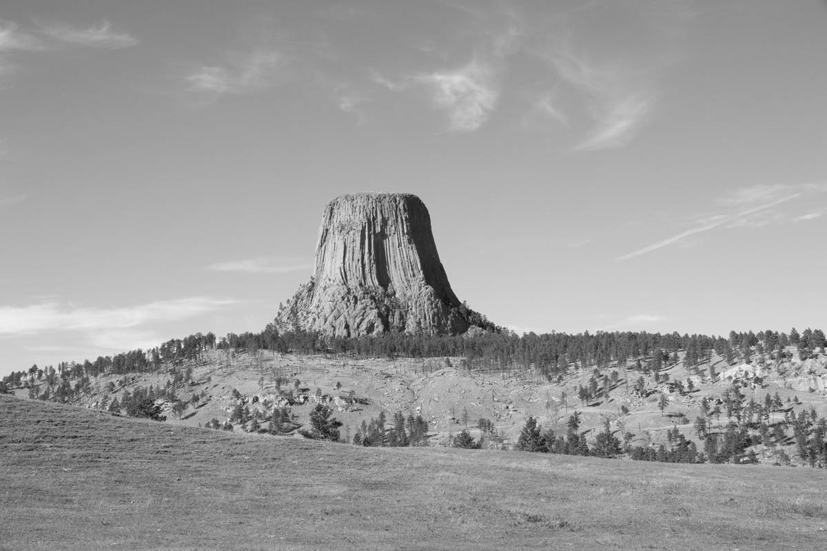 Devil's Tower photo print, Wyoming art, American West photography wall decor, large paper or canvas picture 5x7 to 32x48"