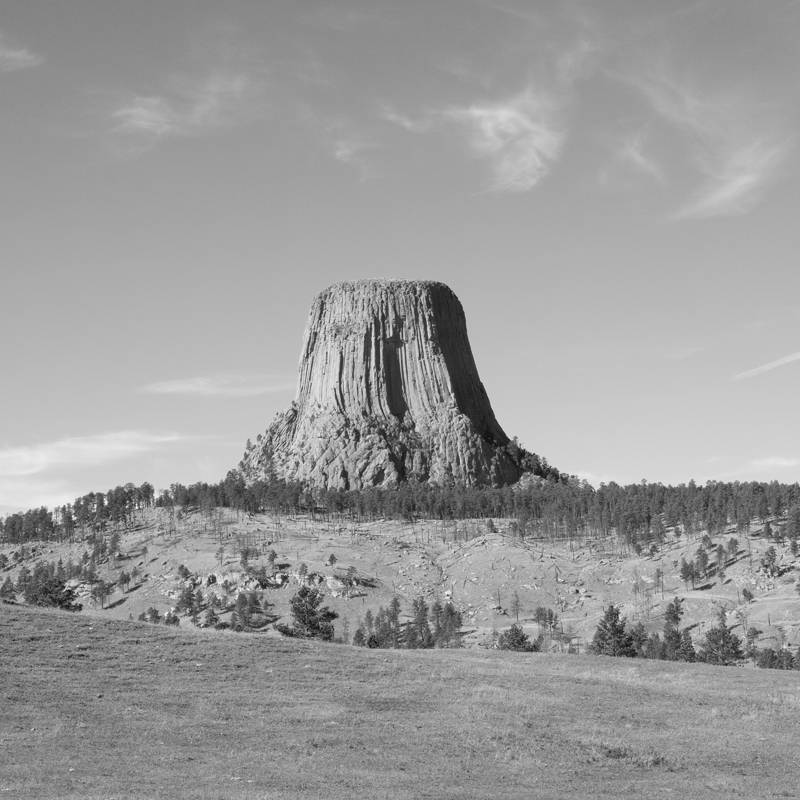 Devil's Tower photo print, Wyoming art, American West photography wall decor, large paper or canvas picture 5x7 to 32x48"