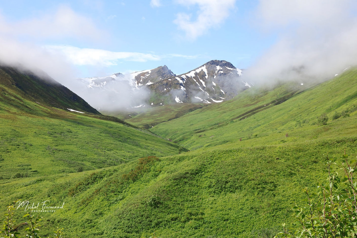 Alaska photo print, Hatcher Pass, alpine tundra, green mountains photography, Alaska wall art decor, paper or canvas picture, 5x7 to 40x60"