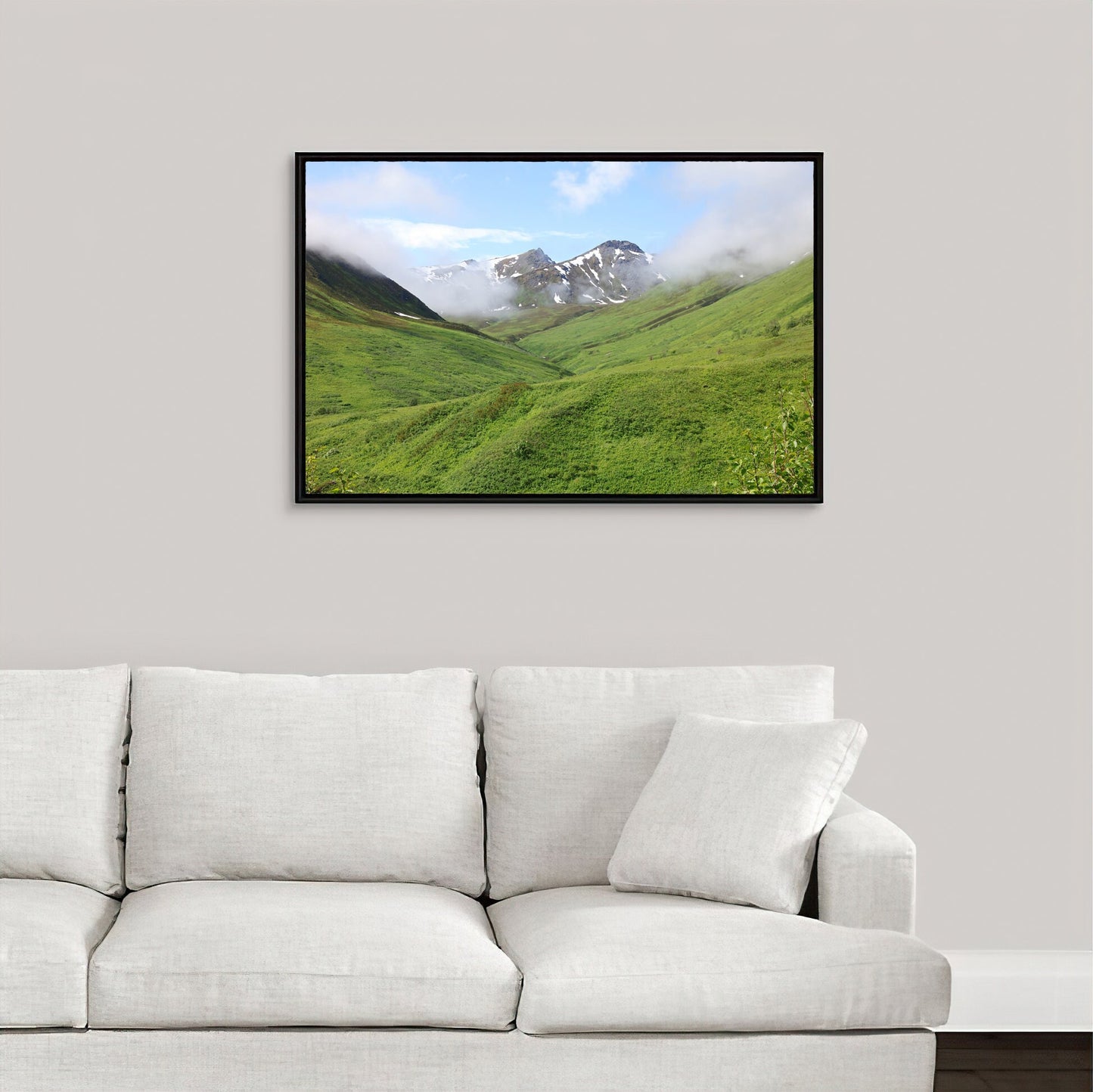 Alaska photo print, Hatcher Pass, alpine tundra, green mountains photography, Alaska wall art decor, paper or canvas picture, 5x7 to 40x60"