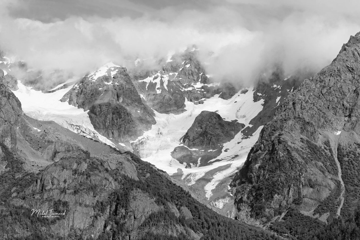 Alaska print, Kenai Peninsula photo, Seward wall art, Alaska picture, black and white mountain photography, paper or canvas, 5x7 to 40x60"