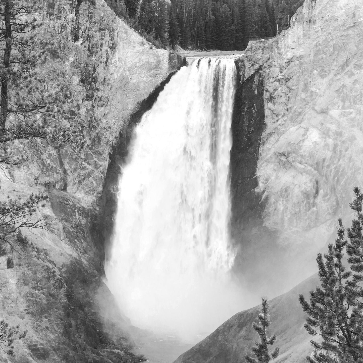 VERTICAL Yellowstone Falls photo print, Wyoming decor, wall art, American West photography, large paper or canvas picture 5x7 to 24x36"