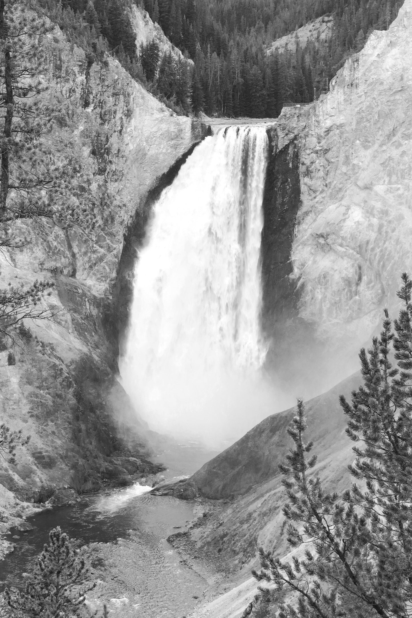 VERTICAL Yellowstone Falls photo print, Wyoming decor, wall art, American West photography, large paper or canvas picture 5x7 to 24x36"