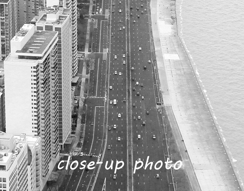 Chicago Lake Shore Drive photo print, Chicago photography, black and white art, large wall art, paper or canvas picture, 5x7 8x10 to 24x36"