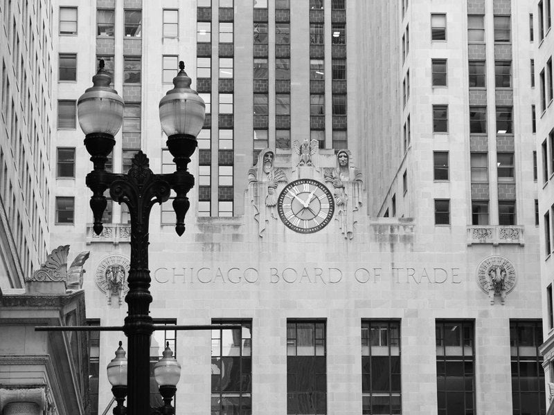 Chicago city photo print, black and white art photography, large Board of Trade picture, paper canvas wall decor 8x10 11x14 16x20 24x36